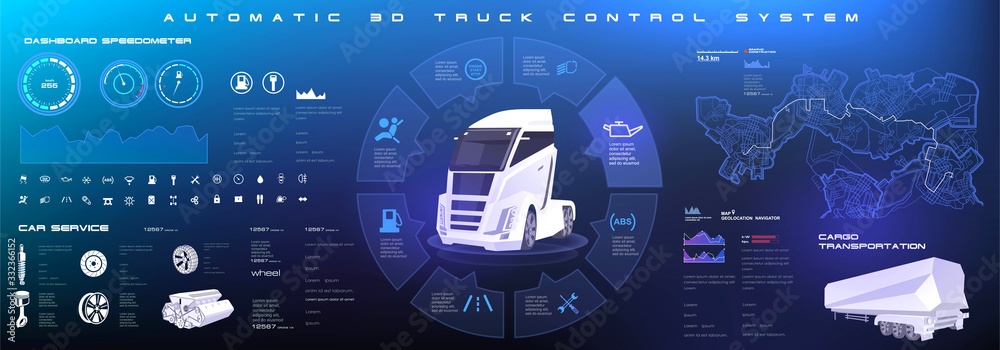 Diagnostics of the state of the truck chassis and the entire electronic ...