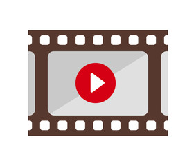 Poster - film,movie,video vector color icon illustration