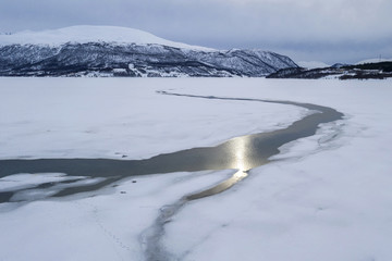 Wall Mural - Norway Sorreisa in winter