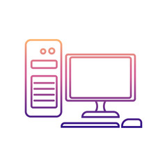 Poster - a computer nolan icon. Simple thin line, outline vector of Appliances icons for ui and ux, website or mobile application