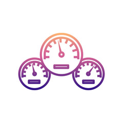 Poster - car speedometer nolan icon. Simple thin line, outline vector of Cars service and repair parts icons for ui and ux, website or mobile application
