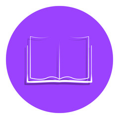 Poster - open book logo badge icon. Simple glyph, flat vector of Education icons for ui and ux, website or mobile application