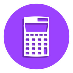 Poster - calculator badge icon. Simple glyph, flat vector of Education icons for ui and ux, website or mobile application