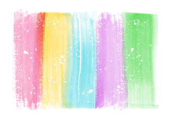 Abstract hand painted colorful watercolor brush