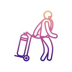 Fototapete - patient with air balloon nolan icon. Simple thin line, outline vector of Hospital icons for ui and ux, website or mobile application