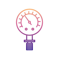 Poster - manometer nolan icon. Simple thin line, outline vector of Measuring Instruments icons for ui and ux, website or mobile application