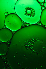 Wall Mural - abstract bubbles green liquid background