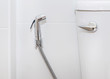 © Soonthorn - Stainless steel handheld bidet sprayer in toilet bathroom