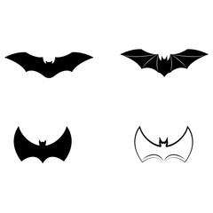 Set bat vector icon logo template