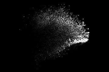 White splashes isolated on black background. Abstract vector explosion. Digitally generated image. Illustration, EPS 10.