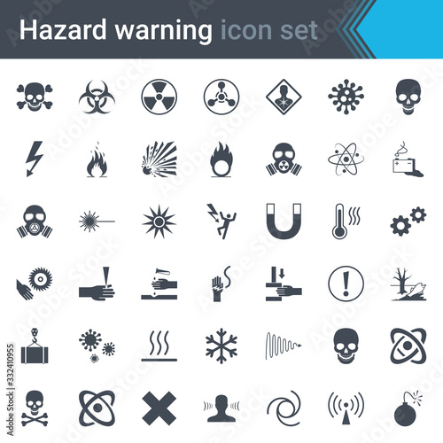 Photographie Hazard warning signs