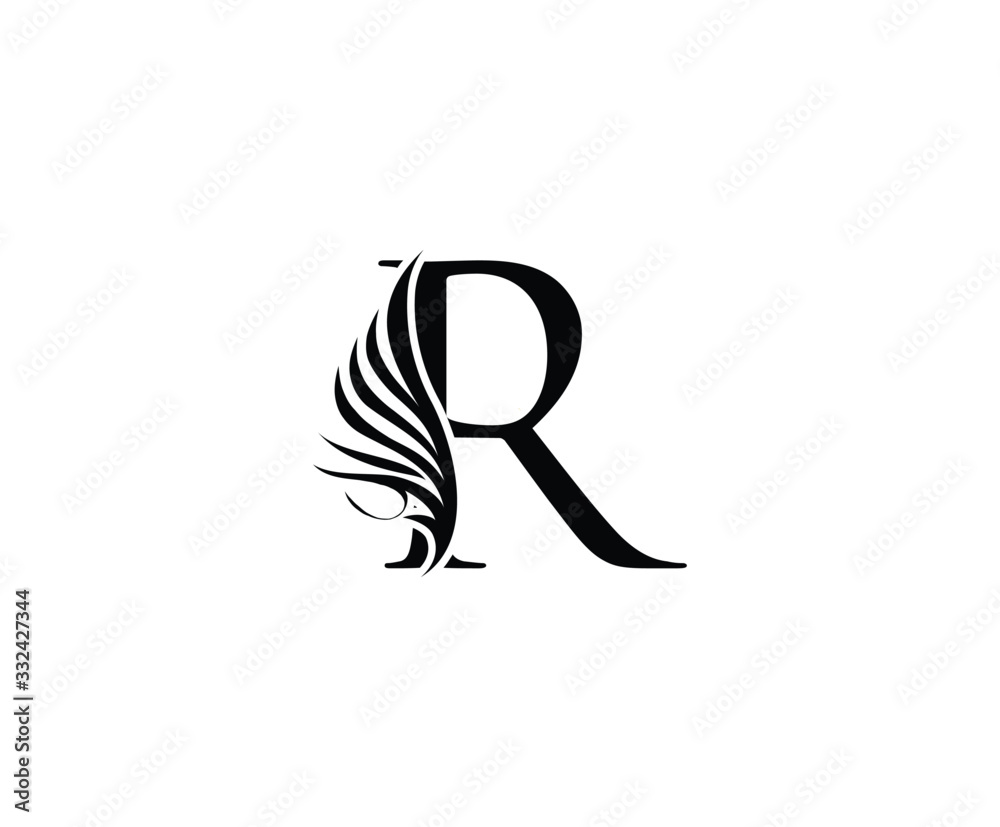 Classic R Luxury Logo Icon, Vintage R Letter Design. Stock Vector ...