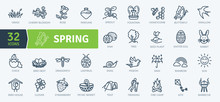 Spring Equipment Icons Pack. Thin Line Icons Set. Flaticon Collection Set. Simple Vector Icons