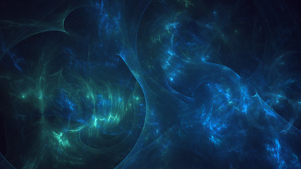 Poster - 3D rendering abstract colorful fractal light background