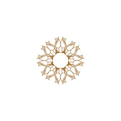 Vector logo design template - abstract symbol in ornamental arabic style - emblem for luxury products, hotels, boutiques, jewelry, oriental cosmetics, restaurants, shops and stores  Ornament logo desi