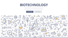 Biotechnology Doodle Concept