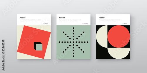 Fotomural Bauhaus Design Poster Mockup Collection