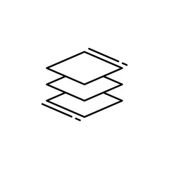 Poster - Layers icon. Simple line, outline vector elements of design tools for ui and ux, website or mobile application