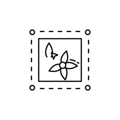 Poster - Crop icon. Simple line, outline vector elements of design tools for ui and ux, website or mobile application
