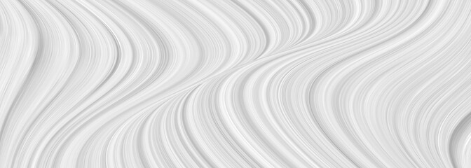 Wall Mural - White background with waves and bends in an abstract cosmic form, circles and stains. Gray texture with gradients in 3 d volume, template for beautiful screensavers.