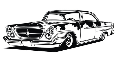 Classic vintage retro car design