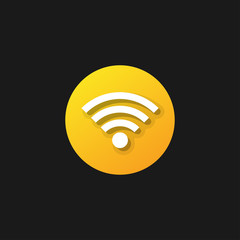 Wall Mural - Wi-fi icon on black background