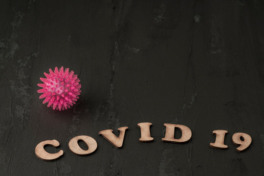 Covid 19 corona virus background on black