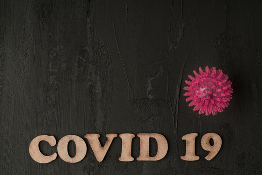 Covid 19 corona virus background on black