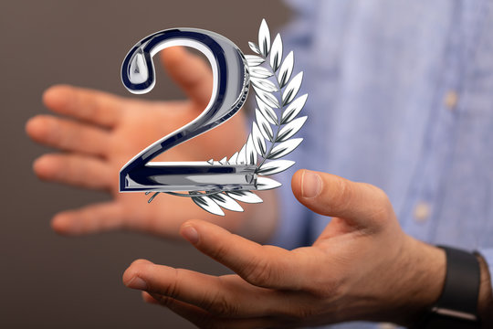 3d  2 Years or award Anniversary Illustration.