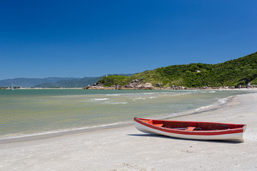 florianopolis, sc / brazil - january 2020: praia dos naufragados