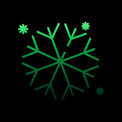 Poster - Snowflake nolan icon. Simple thin line, outline vector of winter icons for ui and ux, website or mobile application