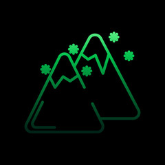 Poster - Mountain snow nolan icon. Simple thin line, outline vector of winter icons for ui and ux, website or mobile application
