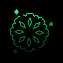 Poster - Snowflake snow nolan icon. Simple thin line, outline vector of winter icons for ui and ux, website or mobile application