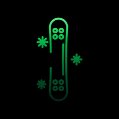 Poster - Snowboard snow nolan icon. Simple thin line, outline vector of winter icons for ui and ux, website or mobile application