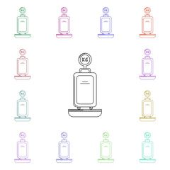 Poster - Baggage weighing multi color style icon. Simple thin line, outline vector of airport icons for ui and ux, website or mobile application