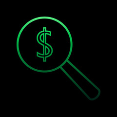 Poster - Looking for a dollar nolan icon. Simple thin line, outline vector of bank icons for ui and ux, website or mobile application