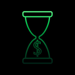 Poster - Hourglass nolan icon. Simple thin line, outline vector of bank icons for ui and ux, website or mobile application