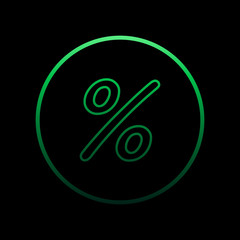 Poster - Percentages nolan icon. Simple thin line, outline vector of bank icons for ui and ux, website or mobile application