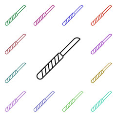 Poster - Knife line multi color style icon. Simple thin line, outline vector of camping icons for ui and ux, website or mobile application
