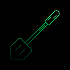 Poster - Fire shovel nolan icon. Simple thin line, outline vector of fireman icons for ui and ux, website or mobile application