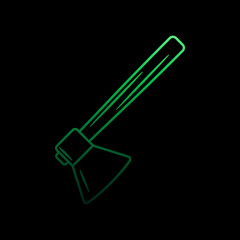 Poster - Ax nolan icon. Simple thin line, outline vector of fireman icons for ui and ux, website or mobile application