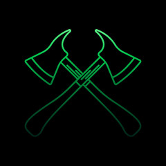 Poster - Fire axes nolan icon. Simple thin line, outline vector of fireman icons for ui and ux, website or mobile application