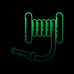 Poster - Fire hose nolan icon. Simple thin line, outline vector of fireman icons for ui and ux, website or mobile application