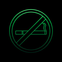 Poster - Smoking ban nolan icon. Simple thin line, outline vector of fireman icons for ui and ux, website or mobile application
