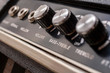 Close up shot of an electric guitar amplifier
