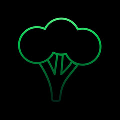Poster - Broccoli nolan icon. Simple thin line, outline vector of fruit icons for ui and ux, website or mobile application