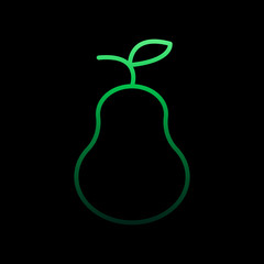 Poster - Pear nolan icon. Simple thin line, outline vector of fruit icons for ui and ux, website or mobile application