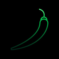 Poster - Hot peppers nolan icon. Simple thin line, outline vector of fruit icons for ui and ux, website or mobile application