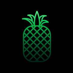 Poster - A pineapple nolan icon. Simple thin line, outline vector of fruit icons for ui and ux, website or mobile application