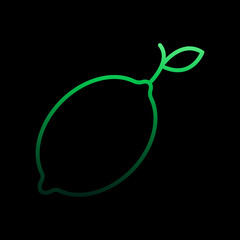 Poster - Lemon nolan icon. Simple thin line, outline vector of fruit icons for ui and ux, website or mobile application